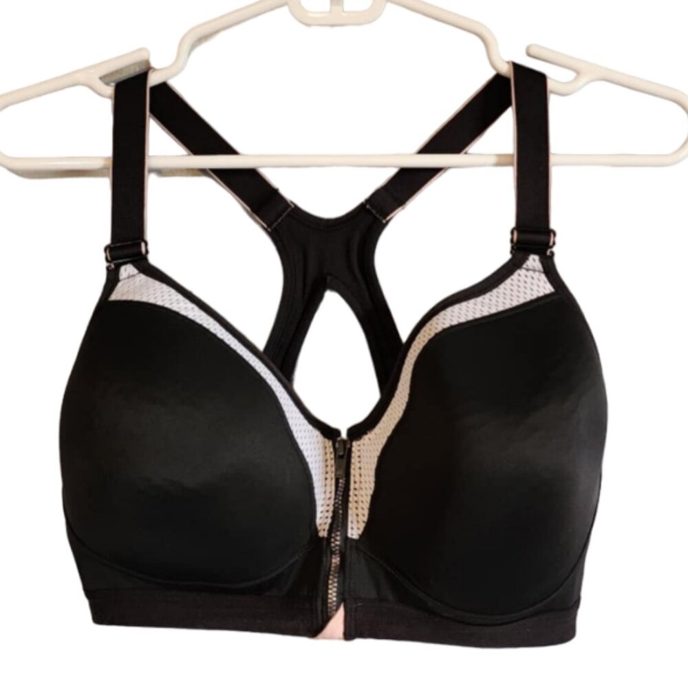 EUC Maidenform Front Zip High Impact Sports Bra